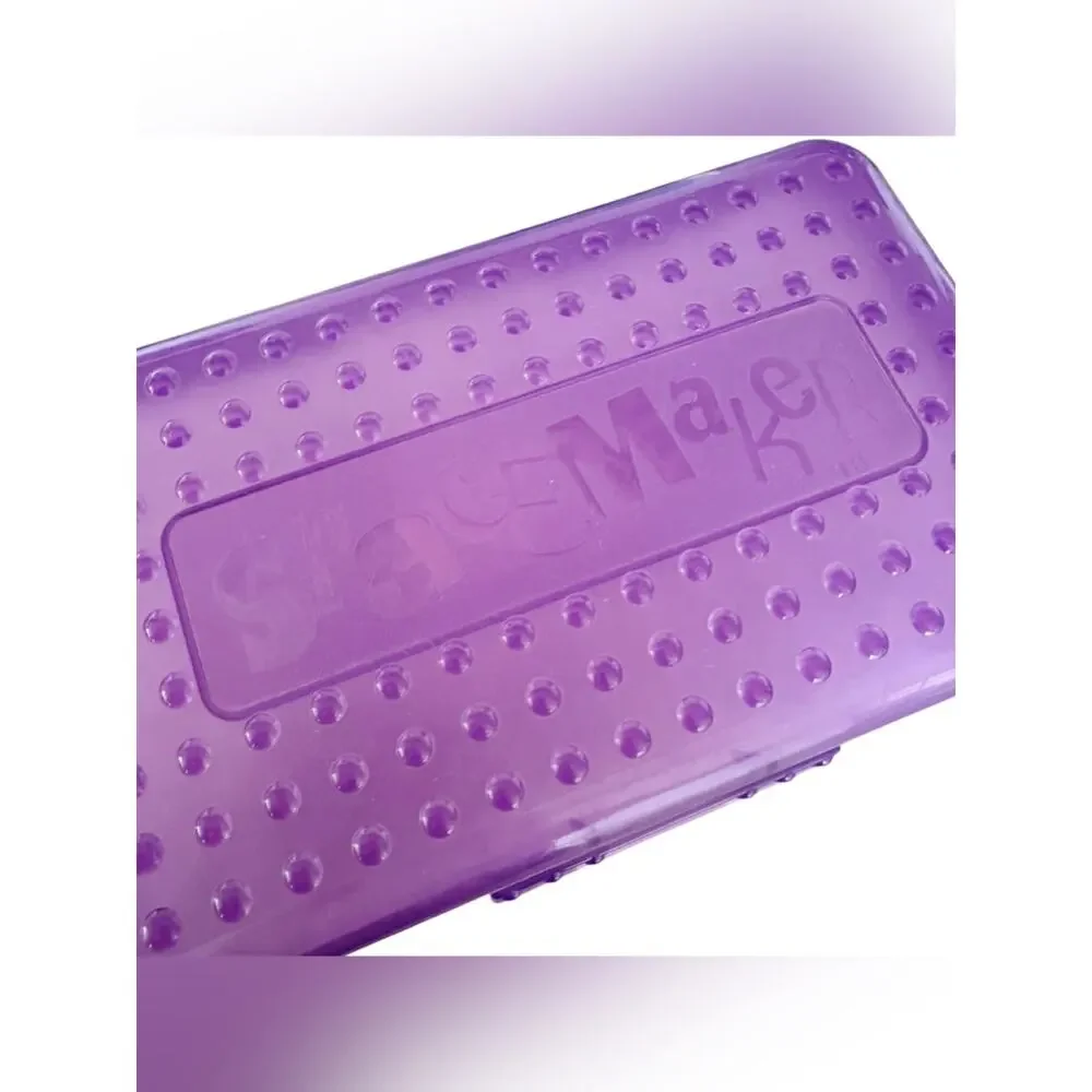 Spacemaker Vintage 90s Purple & Clear Pencil Case Box